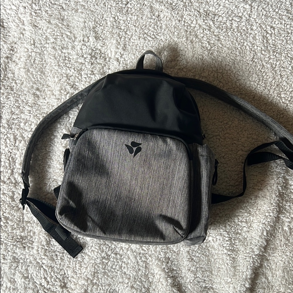 Medela Breast Pump Gray and Black Backpack with Minimalist Design